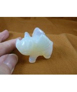 (Y-PIG-FL-585) White Opalite glass FLY flying PIG pigs gemstone FIGURINE... - £11.19 GBP