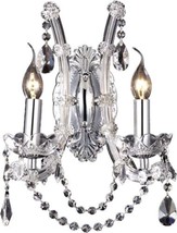 Wall Sconce Dale Tiffany Mcgregor Traditional Antique Polished Chrome Crystal - $300.00