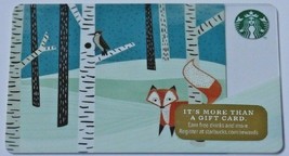 Starbucks Gift Card Holiday 2014 Fox Birch Trees Woodpecker Bird 99 Series New - £6.10 GBP