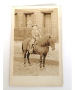 Vintage Post Card Little Boy Riding a Pony - $92.82 MXN