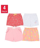 Pekkle Girls Toddler Size 4T Elastic Waist Pink 4 Pack Shorts NWT - £11.38 GBP