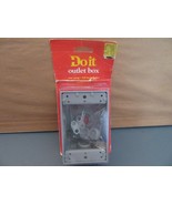 GRAY Weatherproof Electrical Outdoor Outlet Box 1/2&quot; holes - $4.95