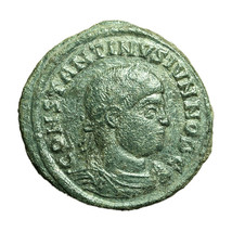 Roman Coin Constantine II Arles Follis AE19mm Bust / VOT X Wreath 04236 - £23.79 GBP