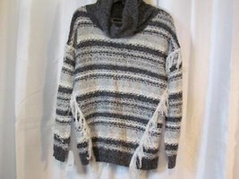 NWOT Kensie Gray White Cowl Neck Sweater Sz Small Org $99.00 - $5.69