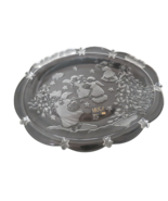 Mikasa Crystal Serving Platter Christmas Angel Theme 9&quot;L x 7&quot;W In Box Ge... - £19.78 GBP
