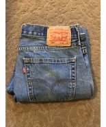 Vintage LEVIS 505 Red Tab Denim Jeans Mens 34 X 30  Regular Straight Leg Faded N - $77.77
