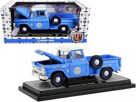 1958 Chevrolet Apache Stepside Pickup Truck &quot;Pan Am&quot; Ground Crew Light Blue wit - £40.40 GBP