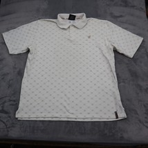 South Pole Shirt Mens 2XL White Short Sleeve Collared Button Logo Cotton Polo - £20.26 GBP