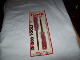 Vintage Rosco Tools TORX screwdriver set headlight taillight Made In USA T15 T20 - £12.63 GBP