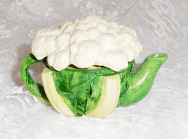 Miniature Cauliflower Teapot - Approx 2 1/2&quot; Tall x 3 3/4&quot; Wide - Beauti... - £11.10 GBP