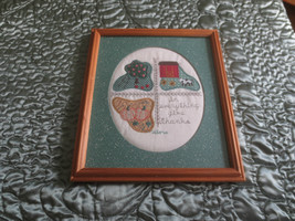 Wood Framed VALORIE &quot;In Everything Give Thanks&quot; Original Folk Art - 9.5&quot; x 11&quot; - £7.09 GBP