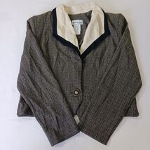 Vintage Perceptions by Irene B. Women's 12 Black/Cream One-Button Blazer... - $24.74