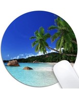 Hawaii Beach Scene Round Custom Non-Slip Rubber Mouse Pad, New - £7.88 GBP