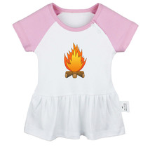 Babies Nature Bonfire Pattern Dresses Newborn Baby Princess Dress Kids Skirts - £10.48 GBP
