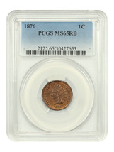 1876 1C Pcgs MS65RB - £1,081.99 GBP
