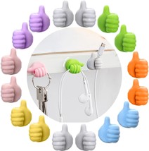 16Pcs Creative Silicone Thumb Wall Hook Multifunction Adhesive Cable Clip Self A - £17.82 GBP