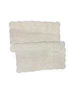 Simply Shabby Chic ~ 2 Ashwell GRAY Quilted Scalloped Edge Shams - $59.21 CAD