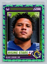 Blake Corum #3 2024 Score-A-Treat Los Angeles Rams Rising Stars Green Bats - £1.49 GBP