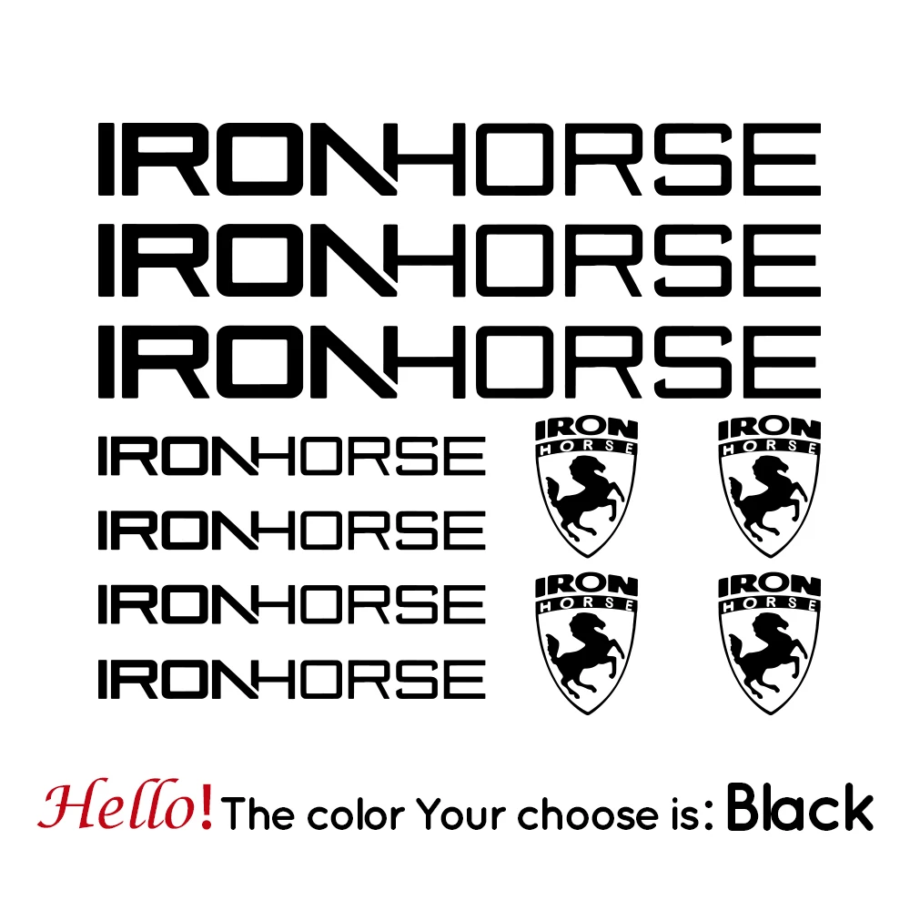 Compatible iron horse bmx vinyl decal stickers sheet bike frame cycles cycling mtb thumb200