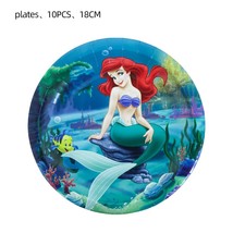   Ariel Party Decorations Diseny  Party Supplies  Birthday Disposable Tableware  - £115.65 GBP