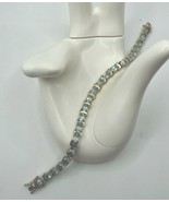 Goldtone Topaz Tennis Bracelet – Magnetic, As-Is, “HAN 925 Thai” - $16.00