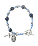 MIraculous Medal Cielo (Blue) Madonna del Parto  Bracelet, New #AB-070-4 - $20.92 CAD