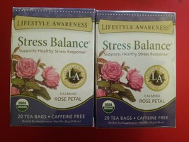 Wo Pack Lifestyle Awareness Stress Balance Herbal Tea - Rose Petal –(40 Bags) - £19.84 GBP