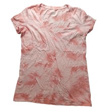 Pink Victoria&#39;s Secret xs pink tie dye short sleeve v neck shirt - $11.00