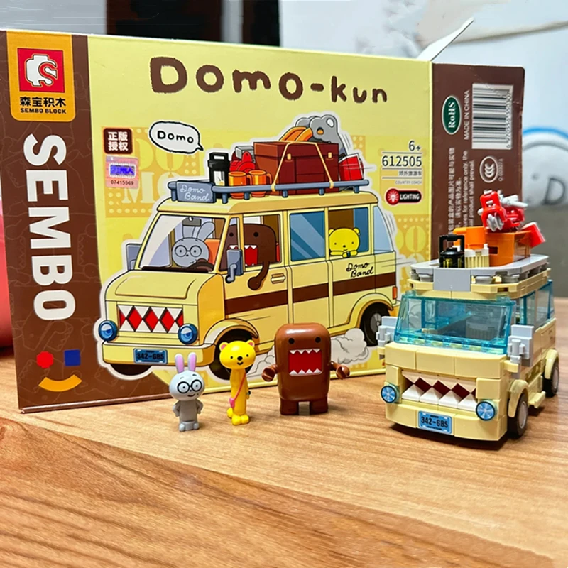 SEMBO Domo-kun Suburban Tourist Car Building Blocks Animation Peripheral Kawaii - £22.38 GBP