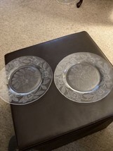 Two Glass Plates 8” Salad Plates - £5.34 GBP