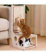 L Shaped Cat Scratch Pad with Toy – Sisal Cat Scratcher Post &amp; Hideaway ... - $2,043.71 MXN