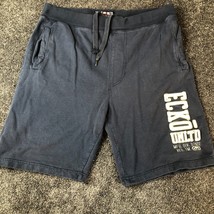 Ecko Shorts Size XL Blue Pockets Gym Basketball Drawstring Cotton 90s Y2K - £12.16 GBP