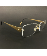 Lindberg Eyeglasses Frames COL. PGT Shiny Gold Square Rimless 55-15-115 - £149.27 GBP