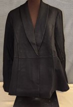 TORRID 2X 18/20 Studio Luxe Ponte Uptown Peplum Blazer Black Stretch Career NWT - £43.93 GBP