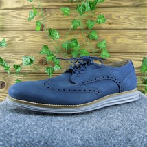 Cole Haan Grand.Os Men Derby Sneakers Shoes Blue Leather Lace Up Size 12 Medium - £35.78 GBP