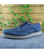 Cole Haan Grand.Os Men Derby Sneakers Shoes Blue Leather Lace Up Size 12 Medium - $44.55