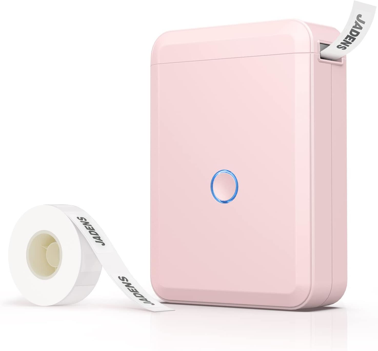 Jadens Label Maker Machine With Tape, Portable Bluetooth Label, Light Pink - $35.99
