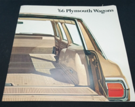 Vintage 1966 Plymouth Station Wagon Sales Brochure fc4 - $5.66