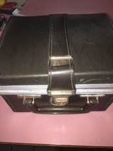 *VINTAGE* 8 TRACK CASSETTE STORAGE CASE, Black FAUX LEATHER Box- Holds 1... - $49.49