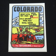 Colorado Travel Label Decal Luggage Car Stickers w/Sleeve  3&quot; x 4 1/2&quot; - $17.26 CAD