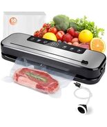Vacuum Sealer for Food, 75KPA Suction Food Sealer with Dry/Moist Modes &amp;... - $37.95