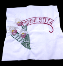 Minnesota Embroidered Quilted Square Frameable Art State Needlepoint Vin... - £17.55 GBP