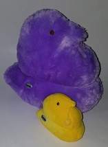 2 PEEP Chick Lot 12&quot; Purple 4&quot; Yellow Plush Easter Basket Stuffed Animal Toys - £15.55 GBP