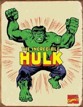 The Incredible Hulk Retro Comic Art Vintage Weathered Tin Sign Poster NEW UNUSED - £4.77 GBP