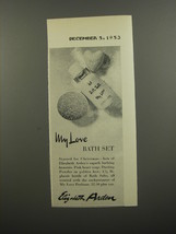 1953 Elizabeth Arden My Love Bath Set Advertisement - £14.66 GBP