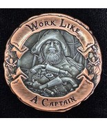 Work Like A Captain, Play Like A Pirate EDC challenge coin, 1.75” Treasure - $460.41 MXN