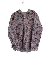 Tommy Bahama Shirt Men XL Blue Floral All Over Print Button Island Modern Fit - £14.40 GBP