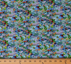 Sea Glass Pebbles Beach Rocks Stones Landscape Cotton Fabric Print BTY D689.42 - £8.61 GBP