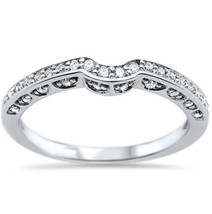 0.20CT Simulated Diamond Wedding Band 14K White Gold Plated Women&#39;s Day Gift - £191.16 GBP
