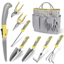 Garden Tool Set, 10 Piece Stainless Steel Heavy Duty Gardening Tool Set For Digg - £54.72 GBP